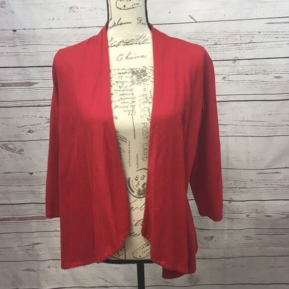 Charter Club medium petite red cardigan‎ - Picture 1 of 4